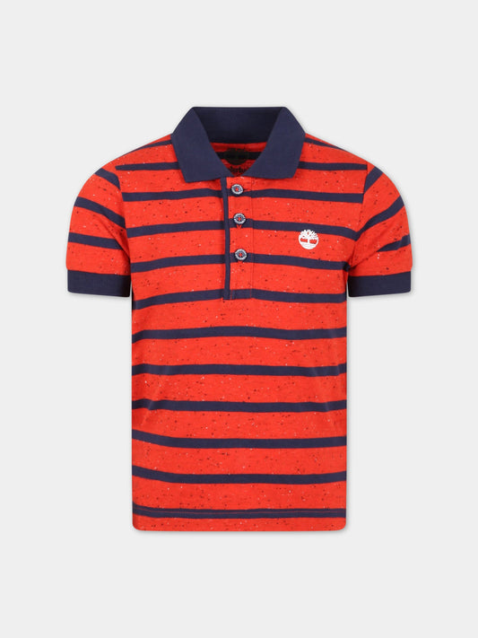 Polo multicolor per bambino con logo,Timberland,T25T02 992