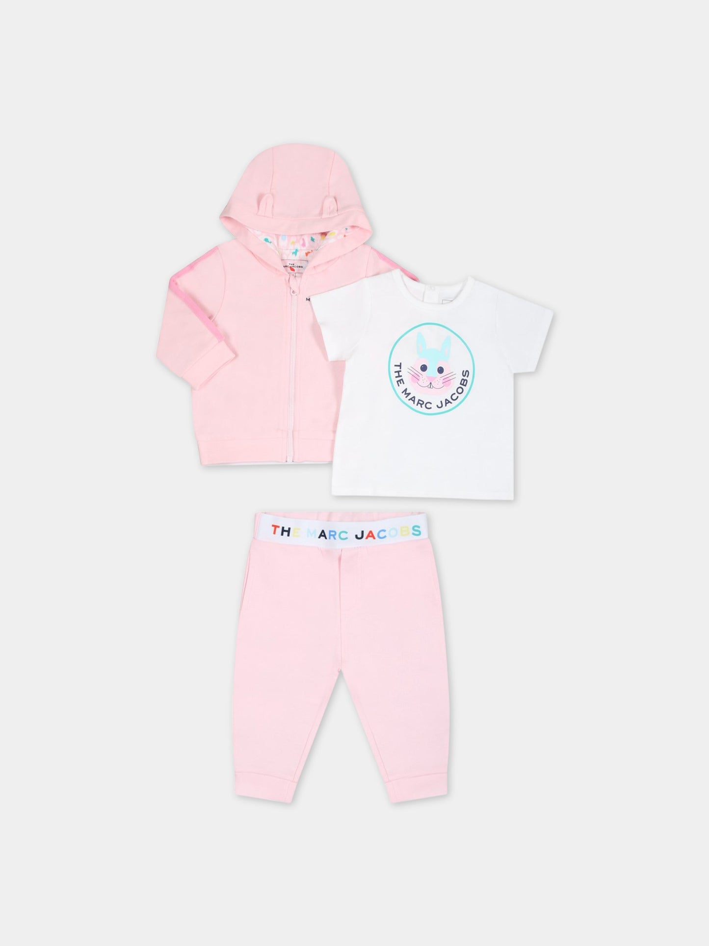 Completo multicolor per neonata con logo,Little Marc Jacobs,W98145 475