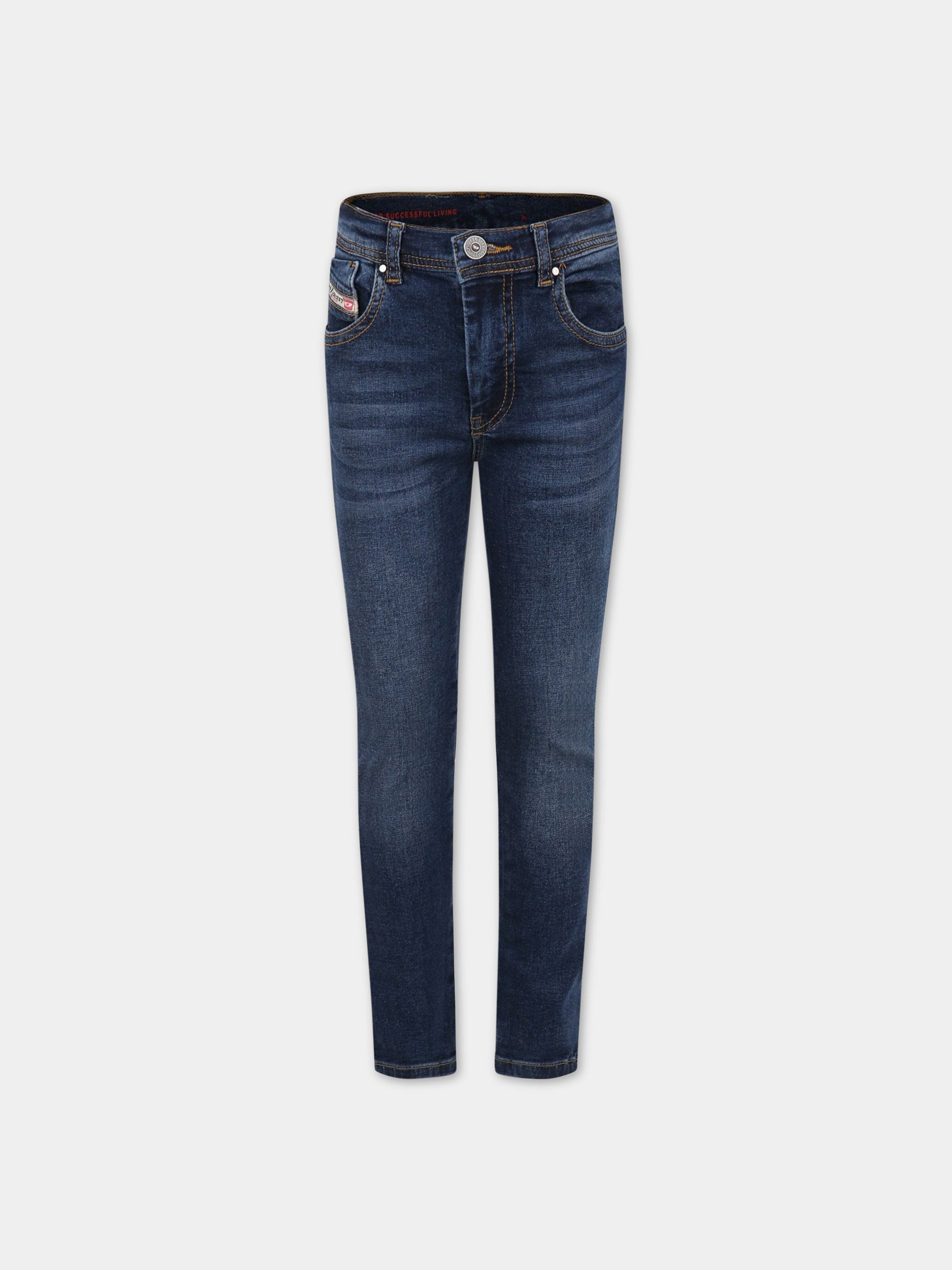 Jeans blu per bambino con logo,Diesel,J00812 KXBD1 K01