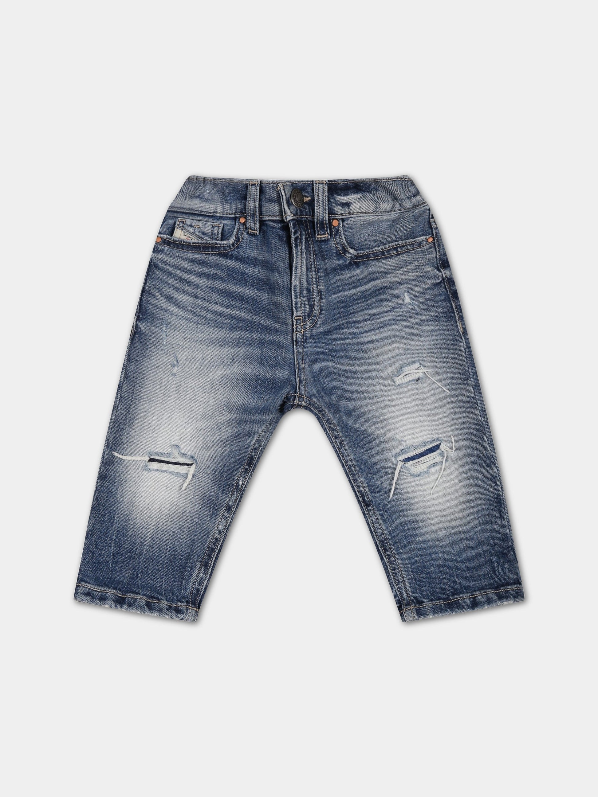 Jeans blu per neonato con logo,Diesel,K00237 KXBED K01
