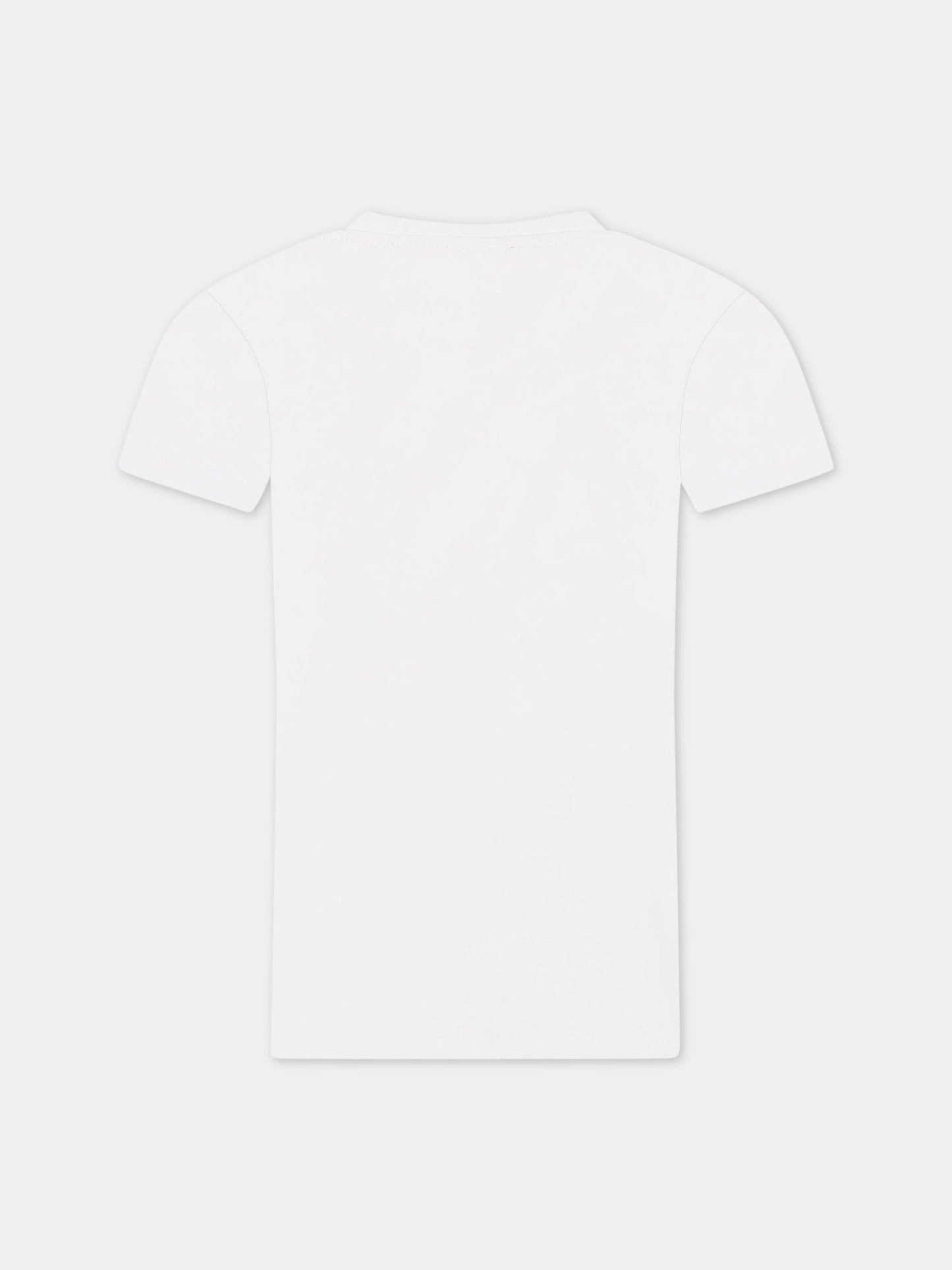 T-shirt bianca per bambino con logo,Diesel,J01038 00YI9 K100