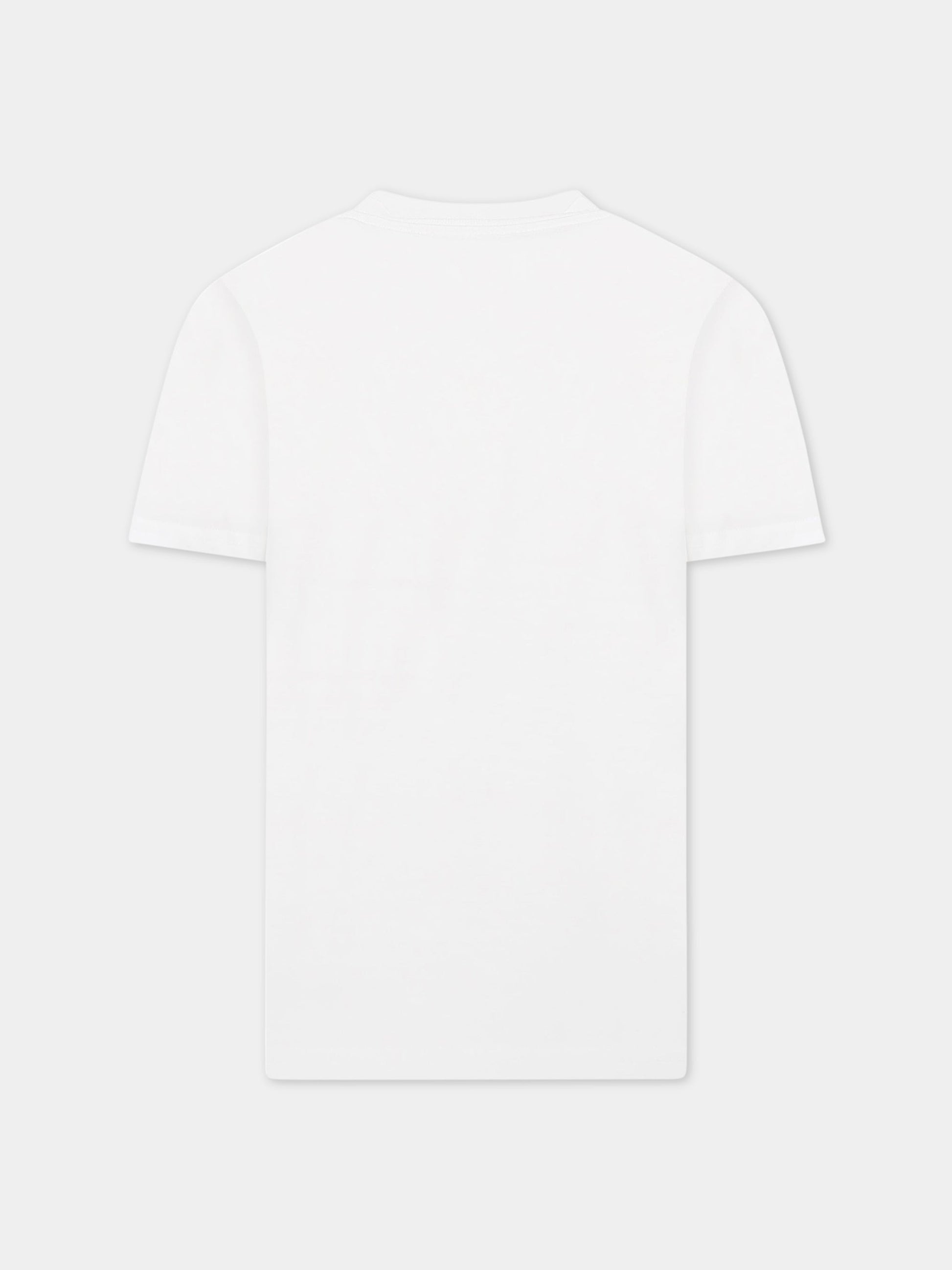 T-shirt bianca per bambino con logo,Diesel,00J4YH 00YI9 K100