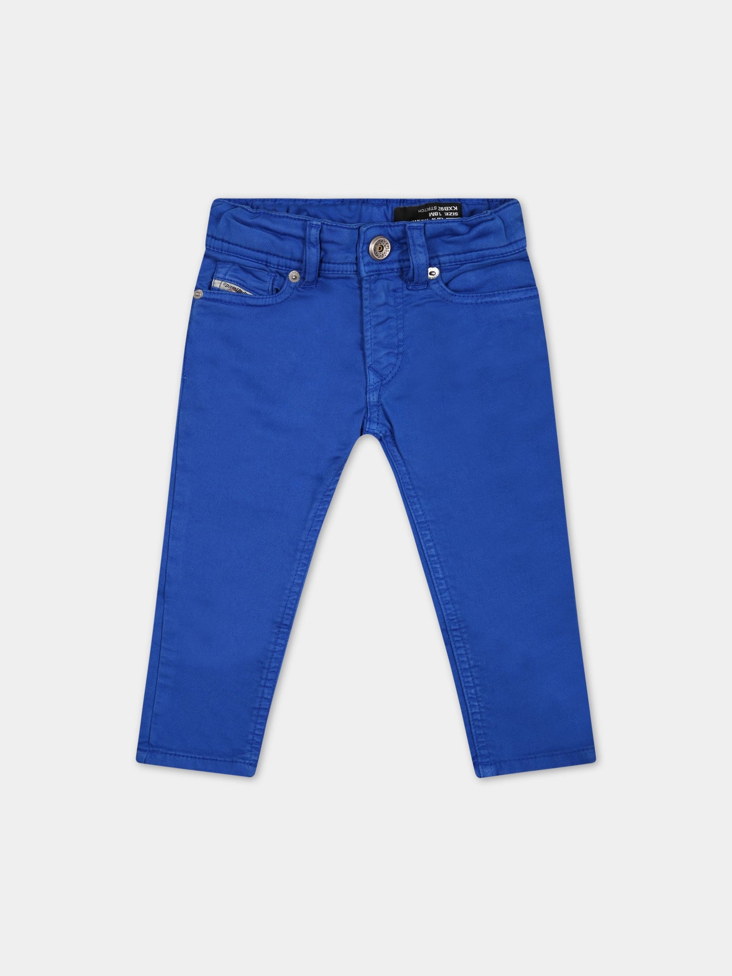 Pantaloni blu per neonato con logo,Diesel,K00220 KXB9Z K80D