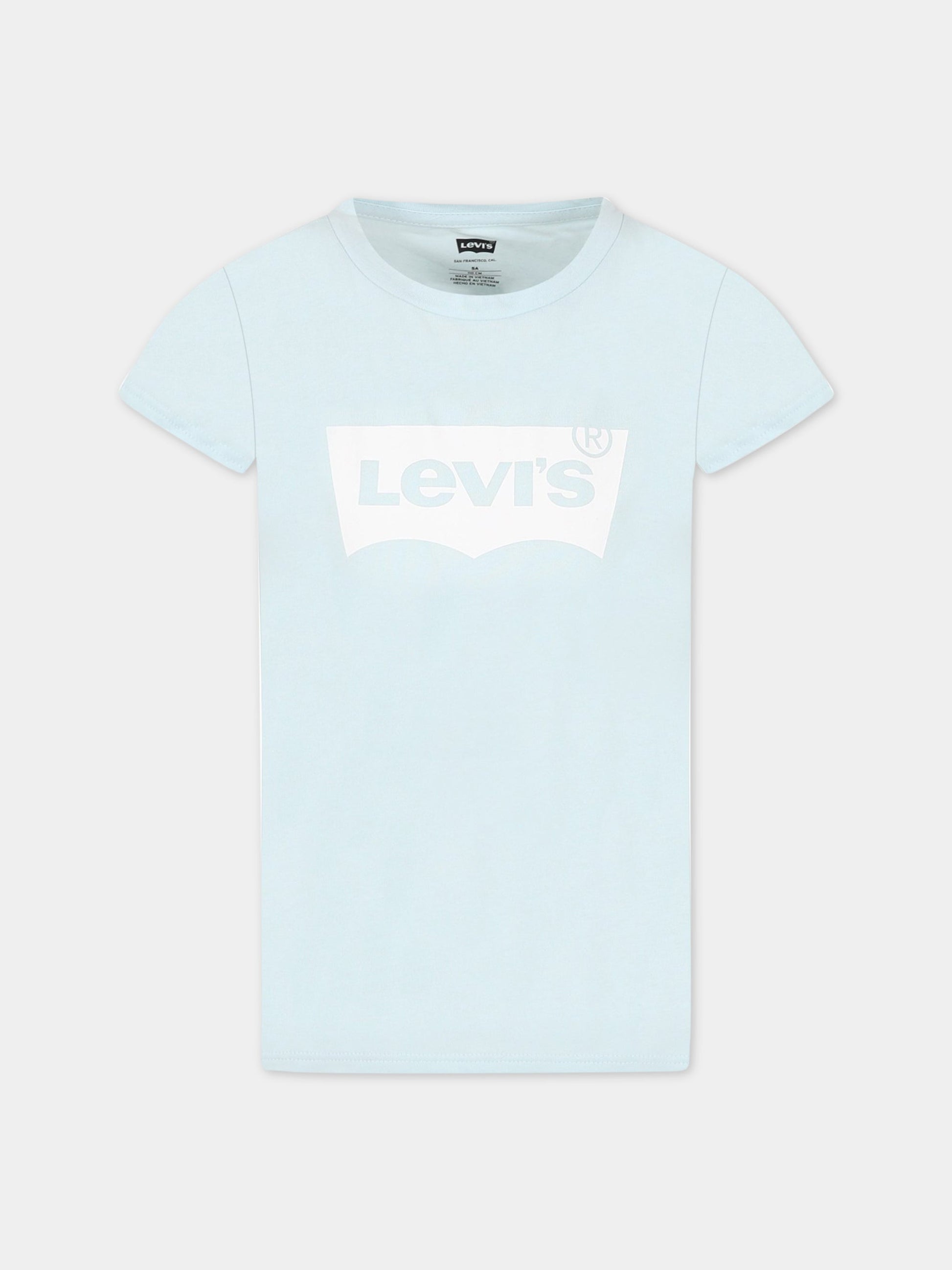 T-shirt celeste per bambino con logo,Levi's Kids,3E4234 BAM