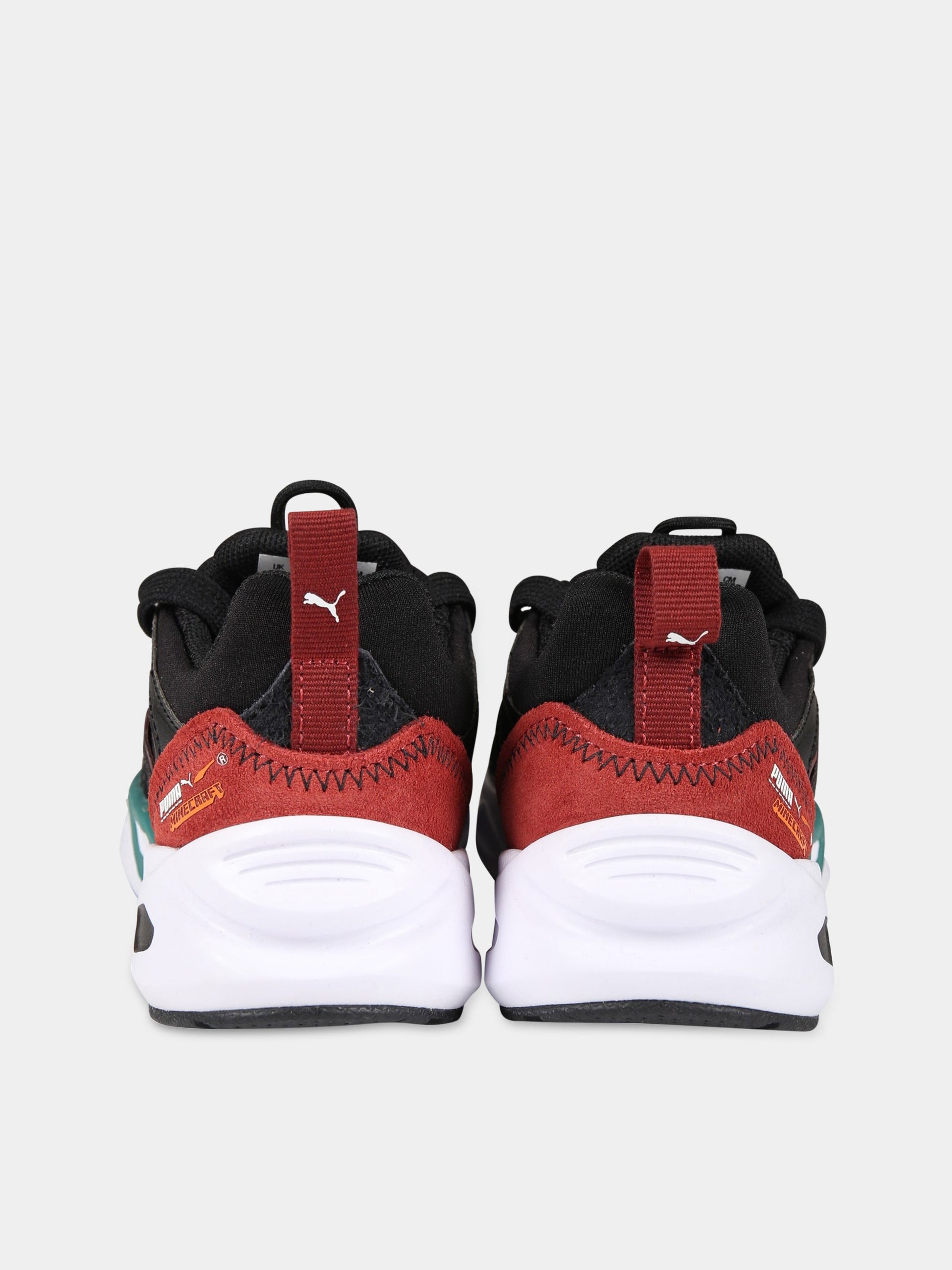 Sneakers multicolor per bambino con stampe Minecraft e logo,Puma,386126 01