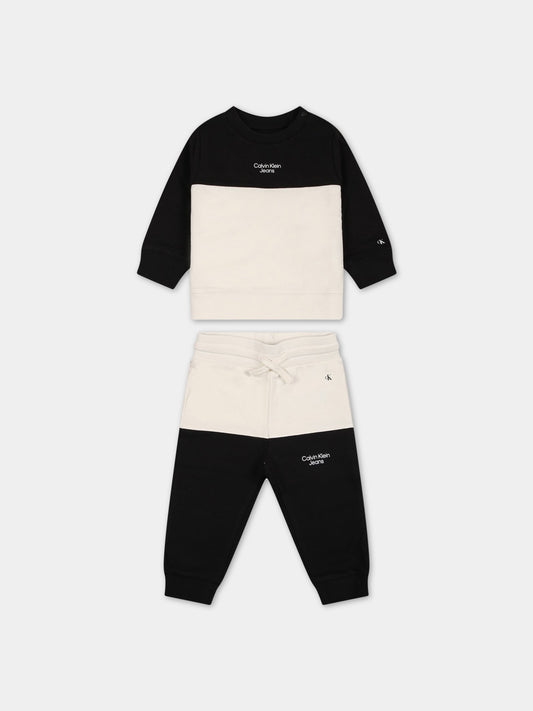 Completo sportivo multicolor per neonato con logo,Calvin Klein Kids,IN0IN00020 BEH