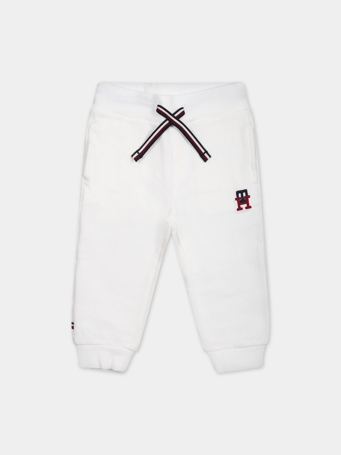 Completo bianco per neonato con logo,Tommy  Hilfiger Junior,KN0KN01549J YBR