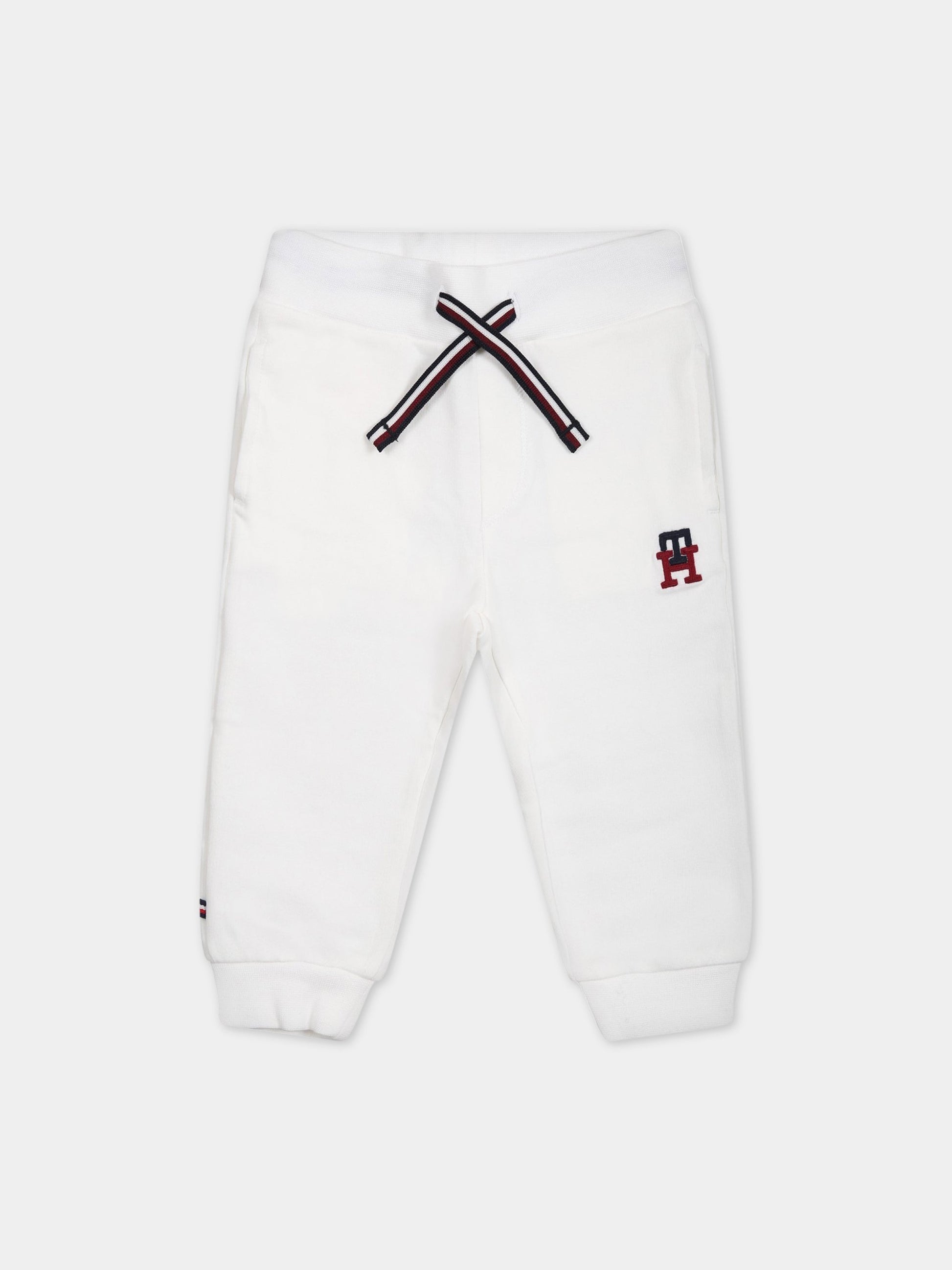 Completo bianco per neonato con logo,Tommy  Hilfiger Junior,KN0KN01549J YBR