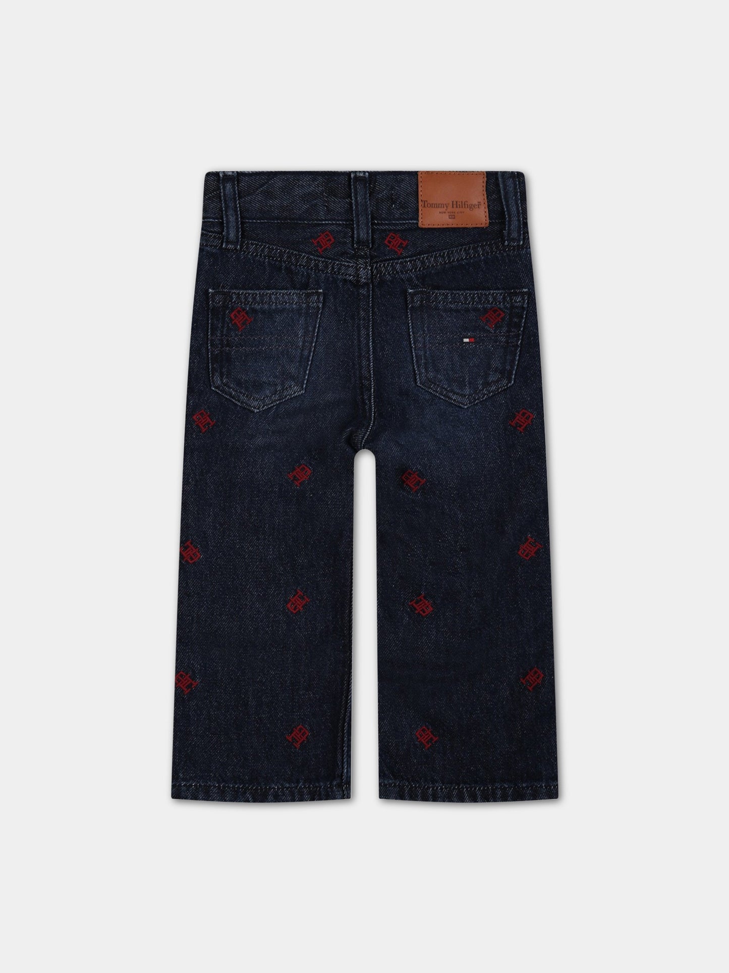 Jeans blu per neonati con logo,Tommy Hilfiger Junior,KG0KG06860J 1BJ