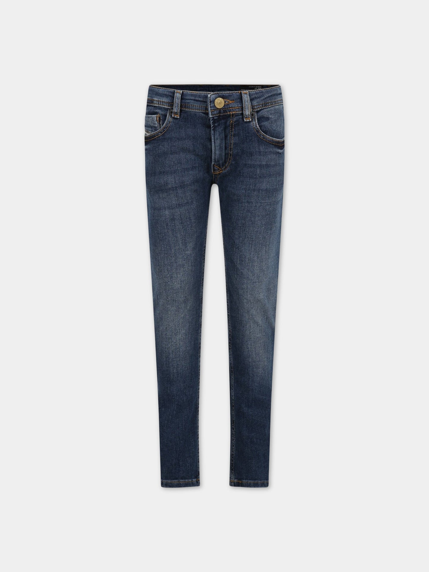 Jeans blu per bambino con logo,Diesel,00J3RJ KXBCK K01