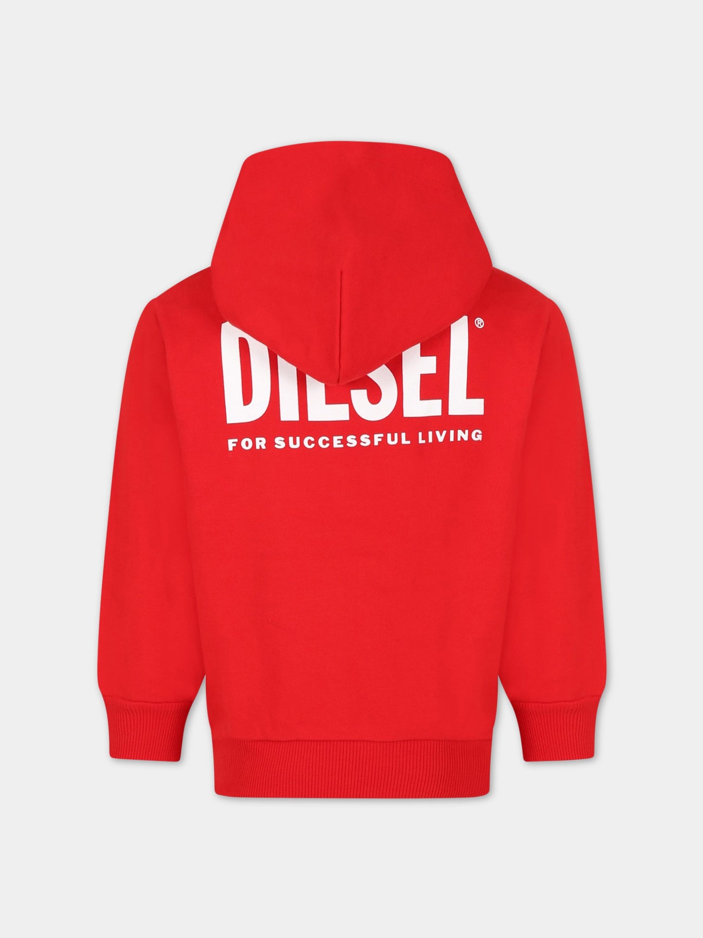 Felpa rossa per bambino con logo,Diesel,J00634 0IAJH K405