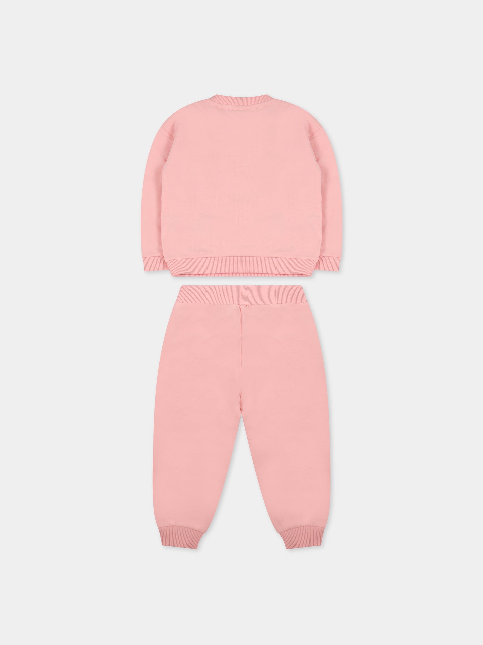 Completo rosa per neonata con Teddy Bear e logo,Moschino Kids,MUK03Q LDA14 50209