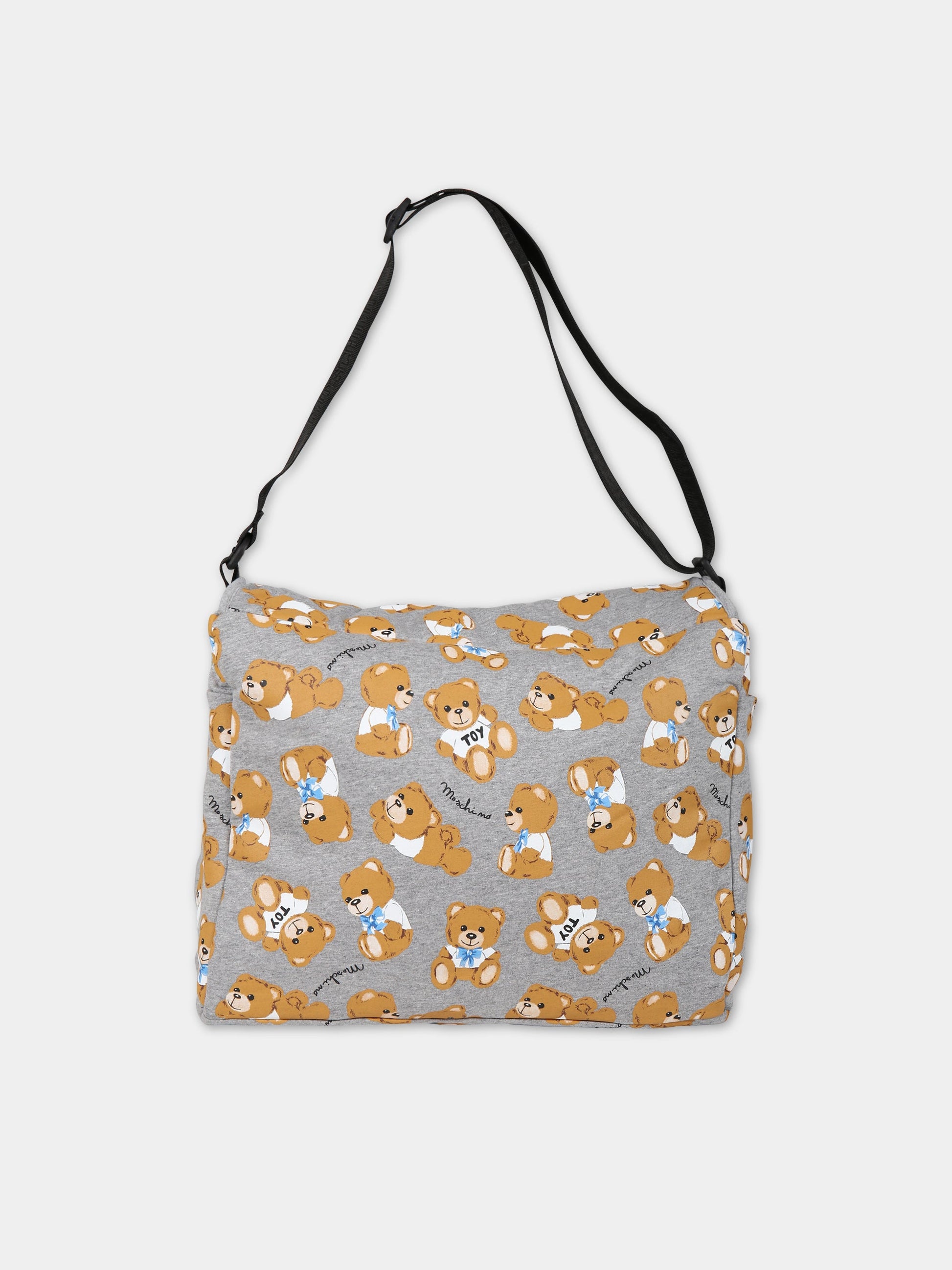 Borsa-mamma grigia per neonati con Teddy Bears,Moschino Kids,MQX03D LCB26 83603