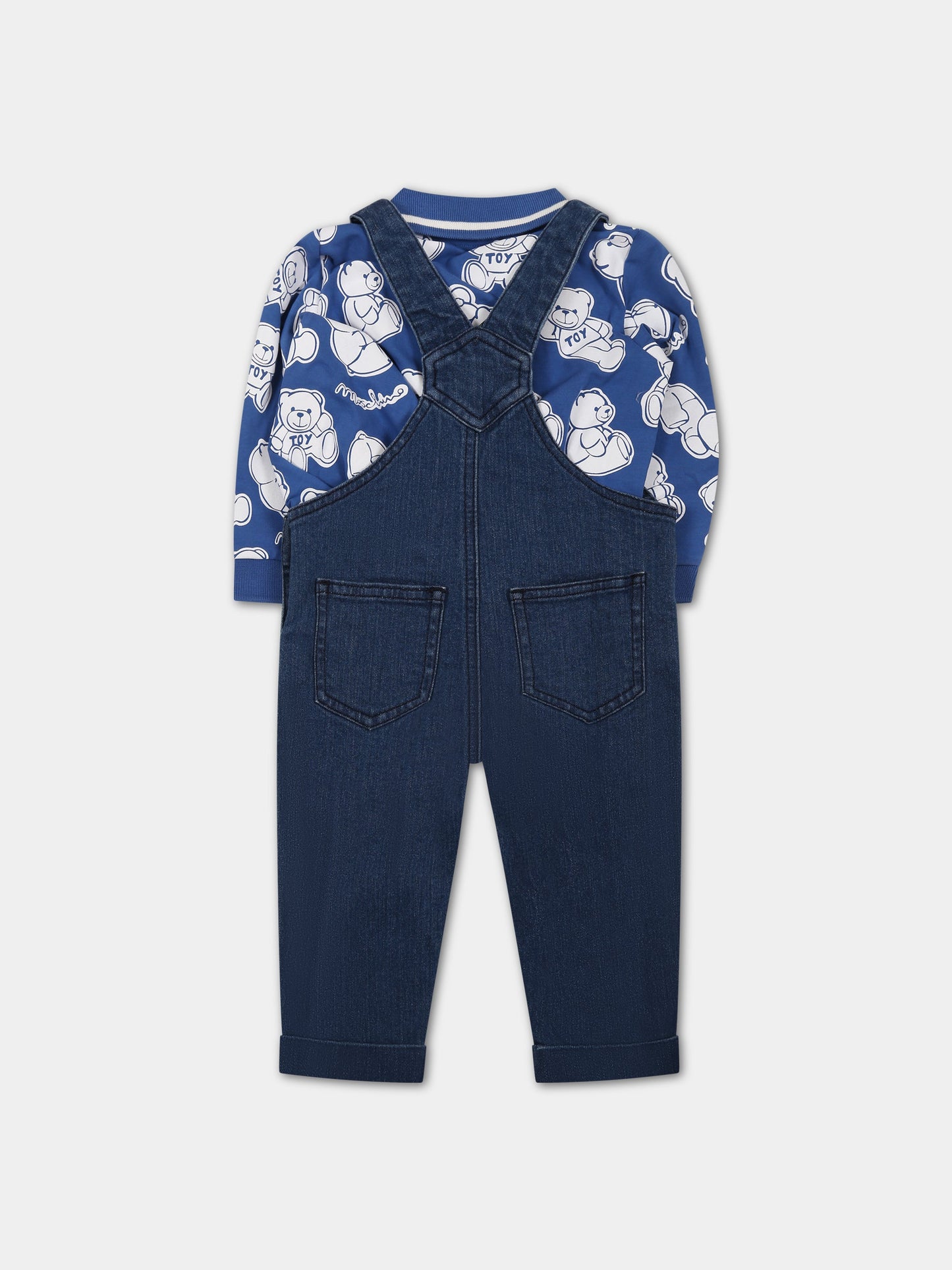 Completo multicolor per neonato con Teddy bear e logo,Moschino Kids,MUK03U LXE16 82573