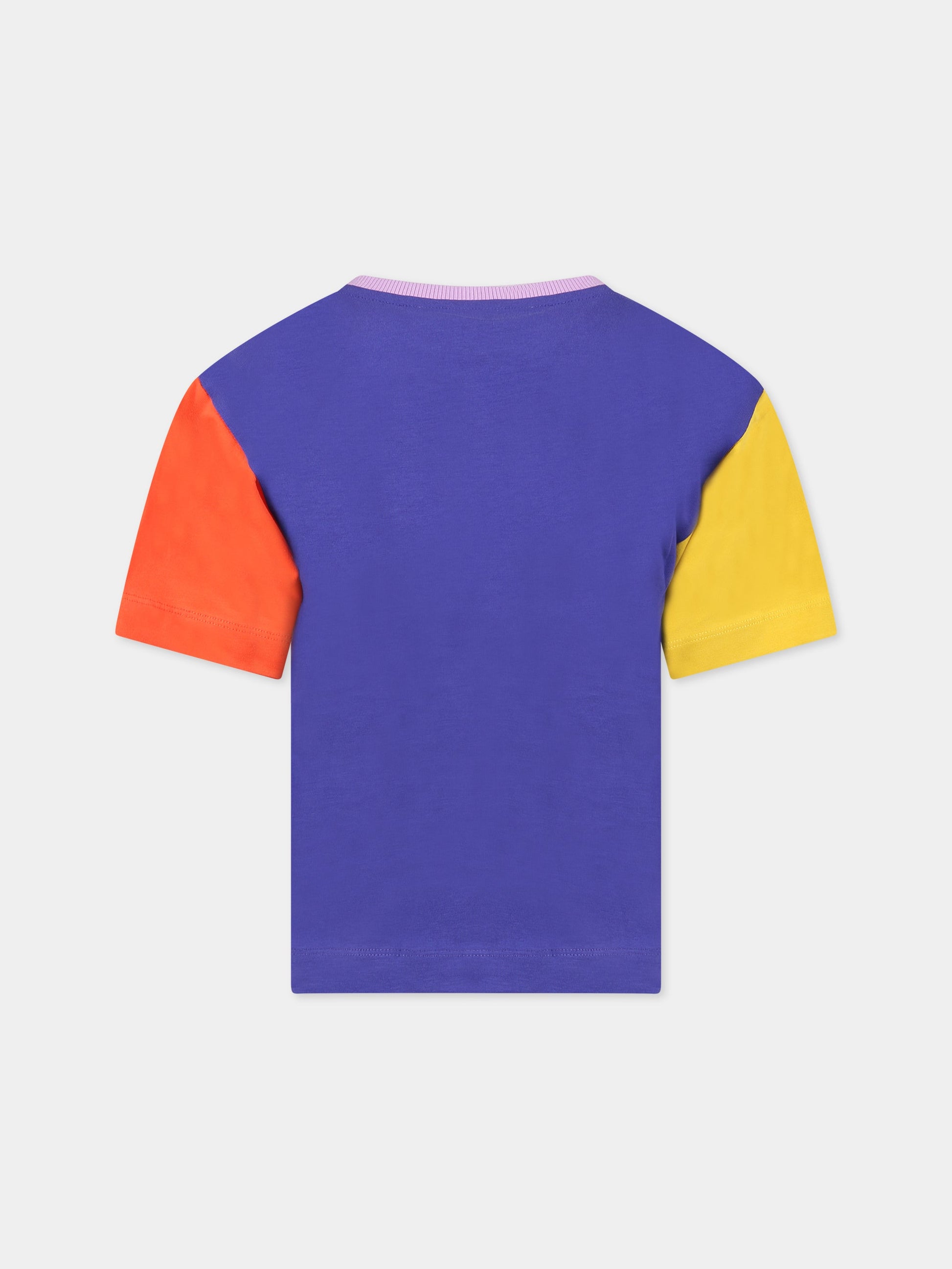 T-shirt multicolor per bambini con logo,Moschino Kids,HRM03S LBA24 50910