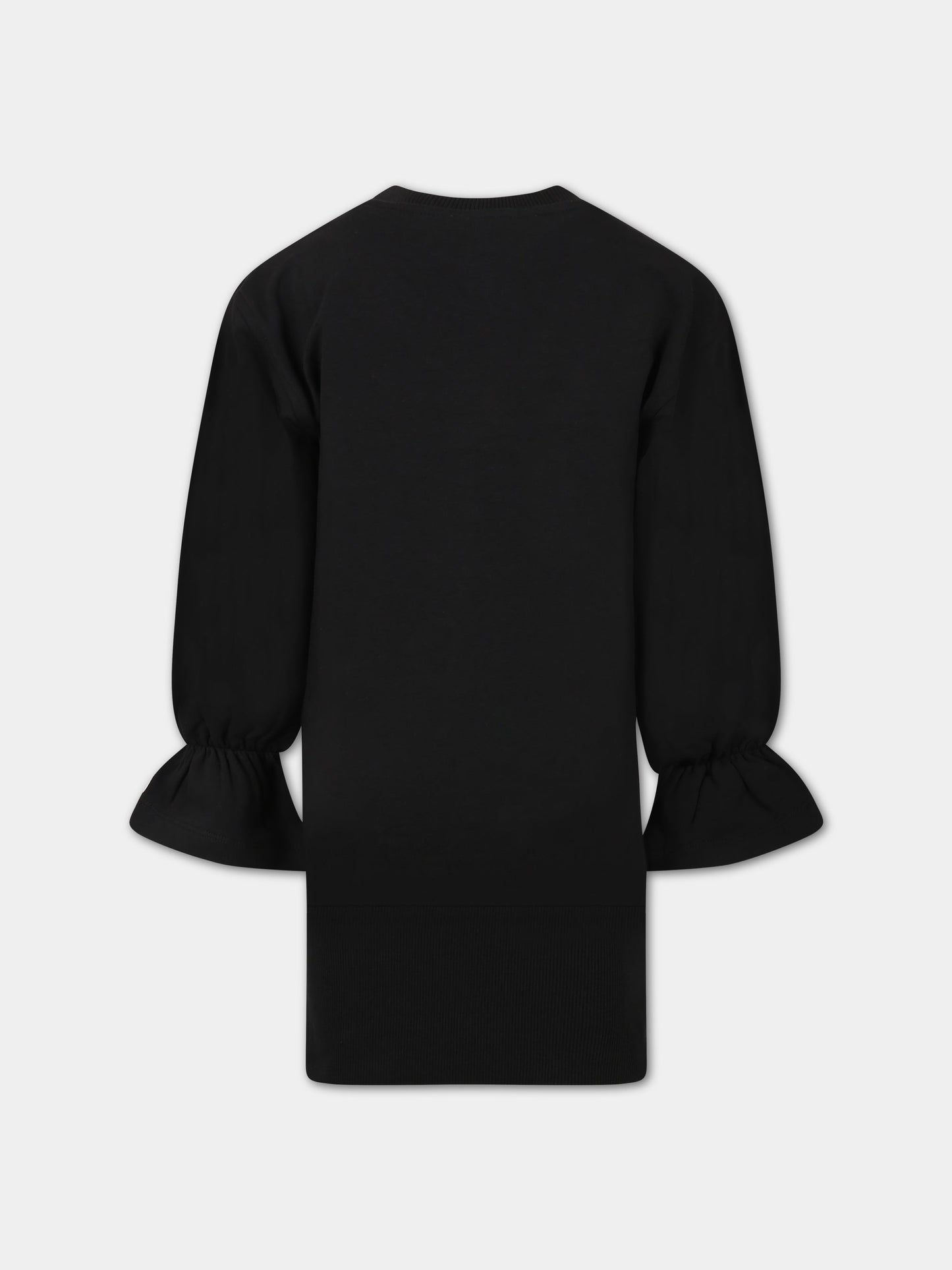 Vestito nero per bambina con Teddy bear e logo,Moschino Kids,HDV0BX LDA16 60100