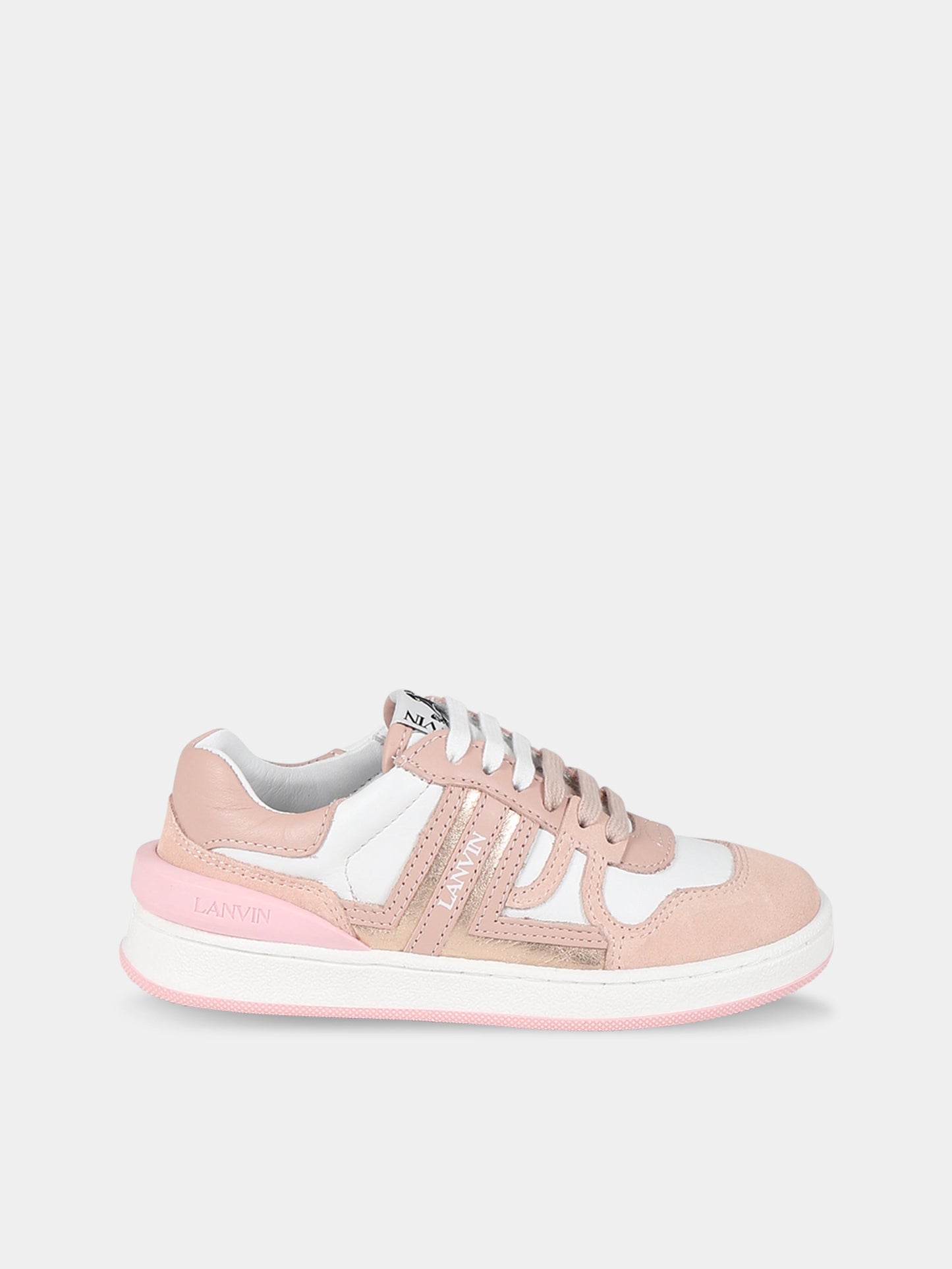 Sneakers rosa per bambina con logo,Lanvin Petite,N19040 471