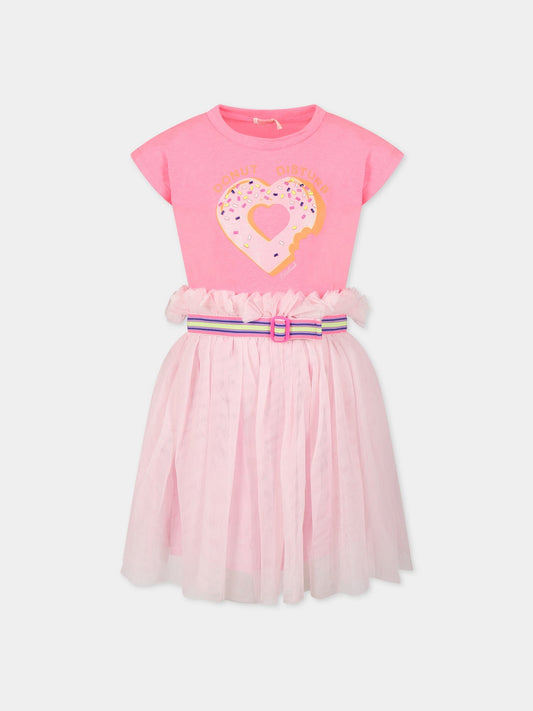 Vetsito rosa per bambina con cuore e scritta Donut Disturb,Billieblush,U12727 47T