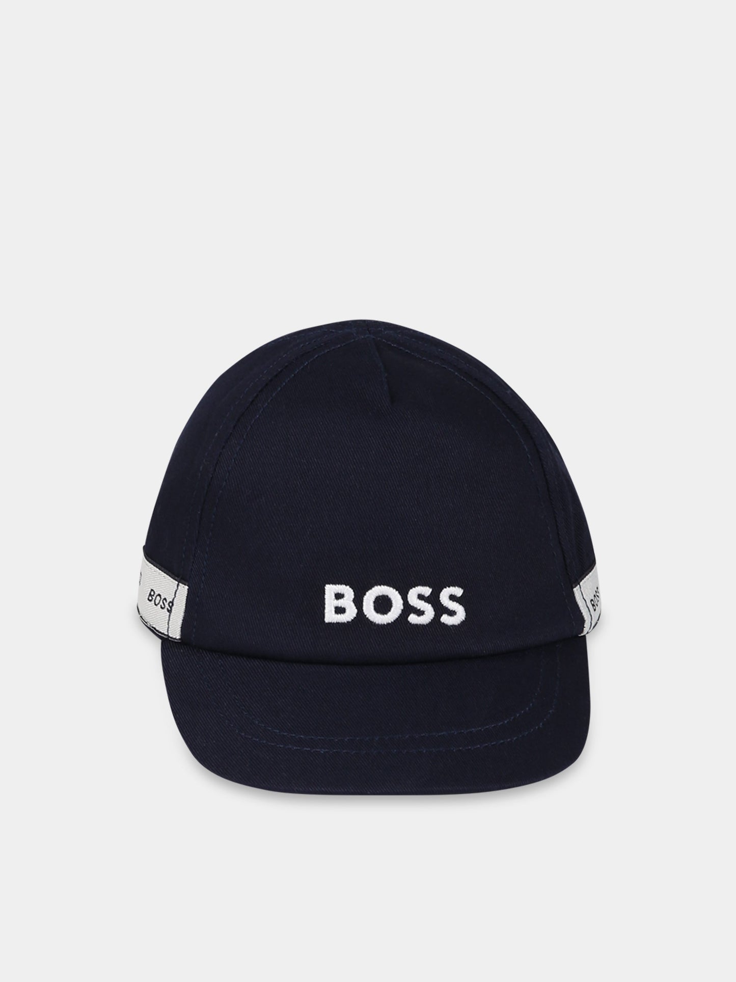 Cappello blu per bambino con logo,Hugo Boss,J91125 849