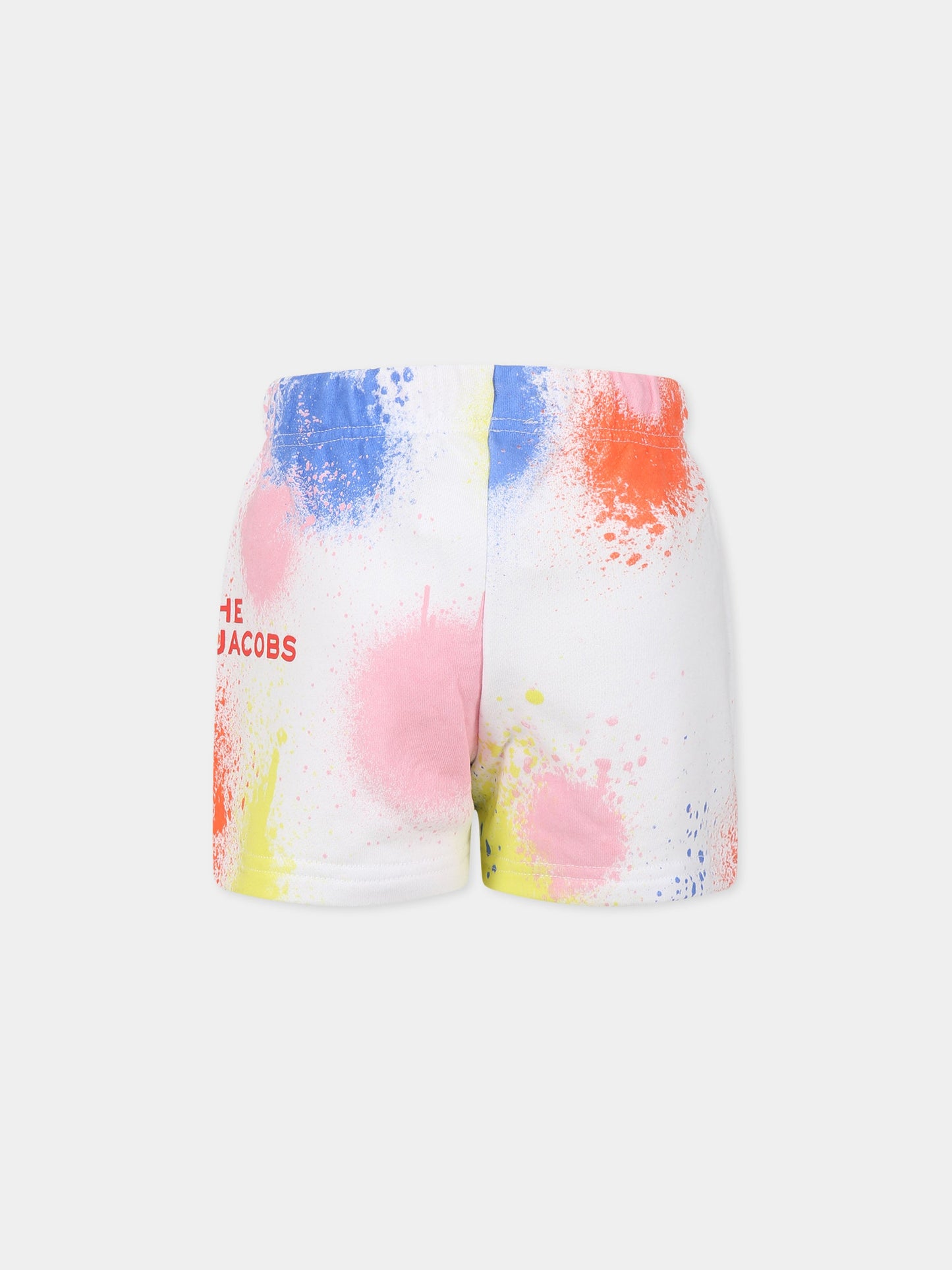 Shorts bianchi per bambina con logo,Little Marc Jacobs,W14292 10B