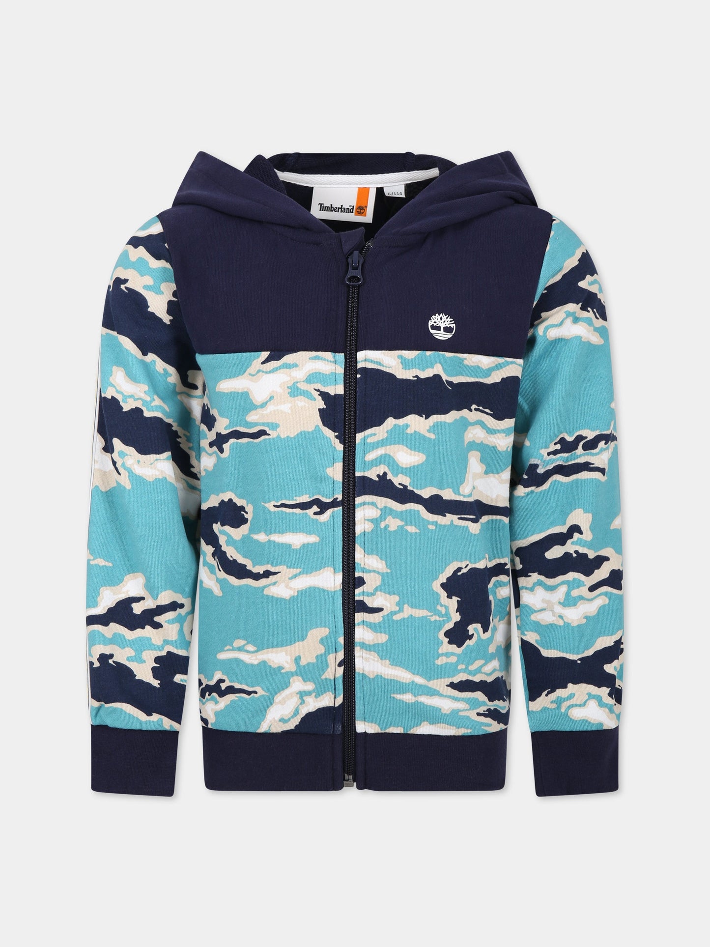 Felpa con cappuccio multicolor per bambino,Timberland,T05K63 79D