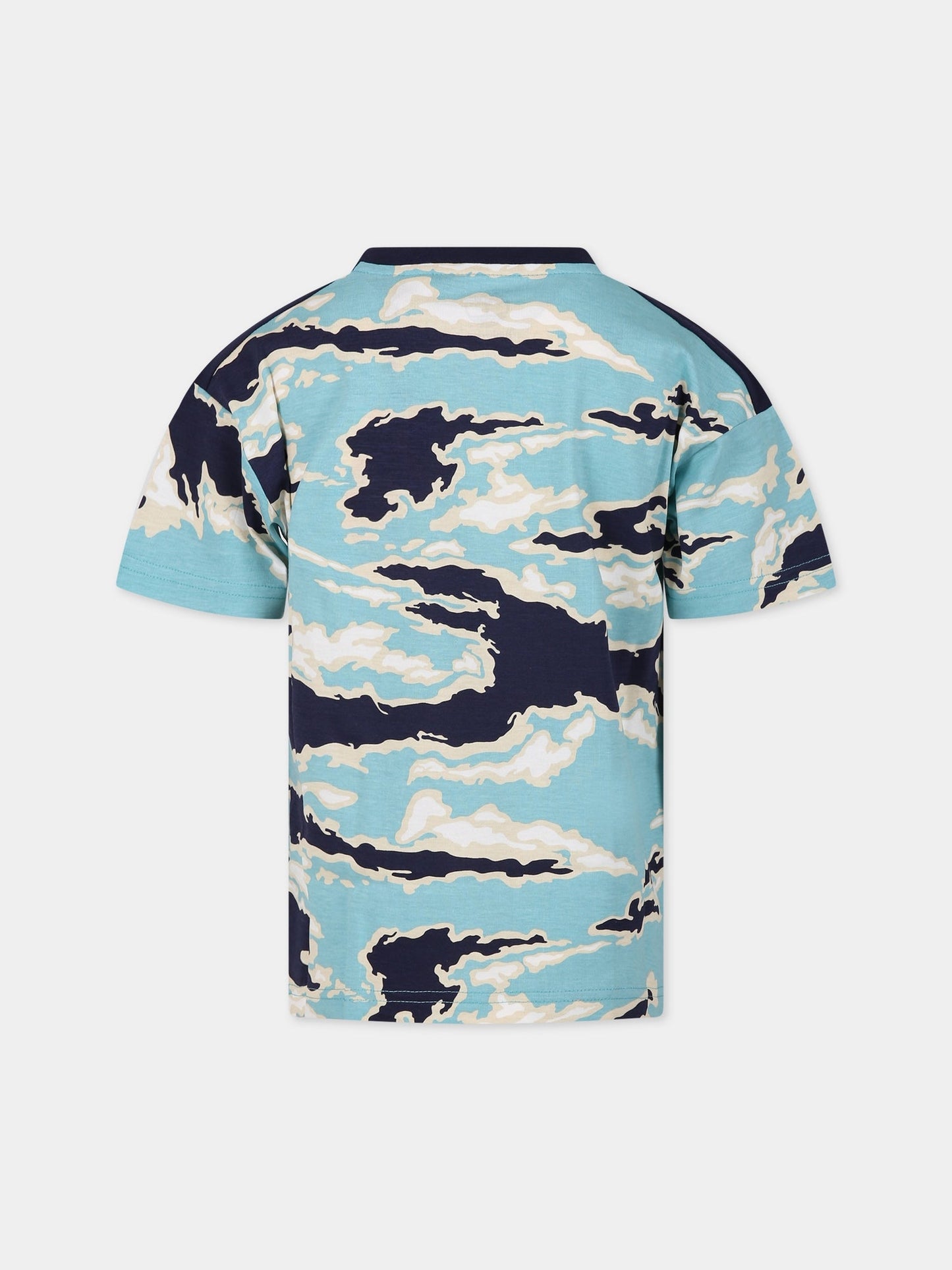 T-shirt multicolor con fantasia camouflage per bambino,Timberland,T25S96 79D