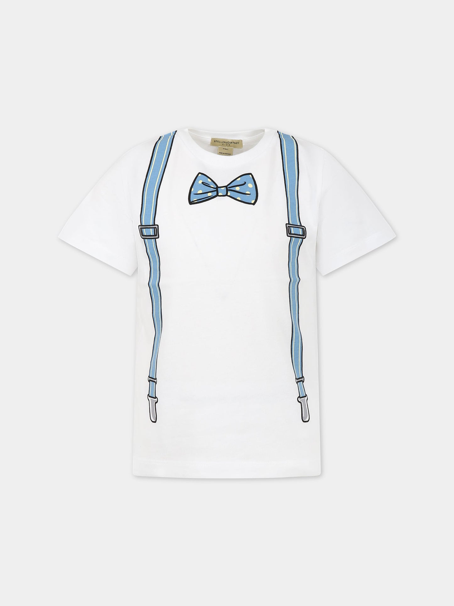 T-shirt bianca per bambino con stampa,Stella Mccartney Kids,TS8T31 Z0434 102