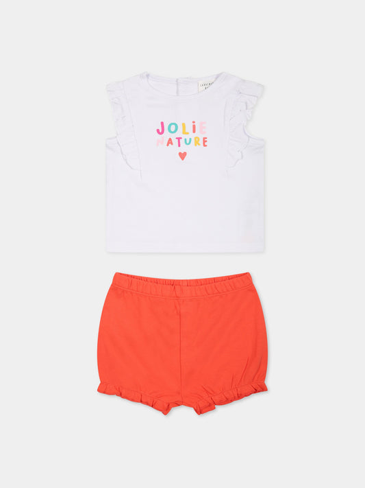 Completo multicolor per neonata con cuore,Carrement Beau,Y98207 N44