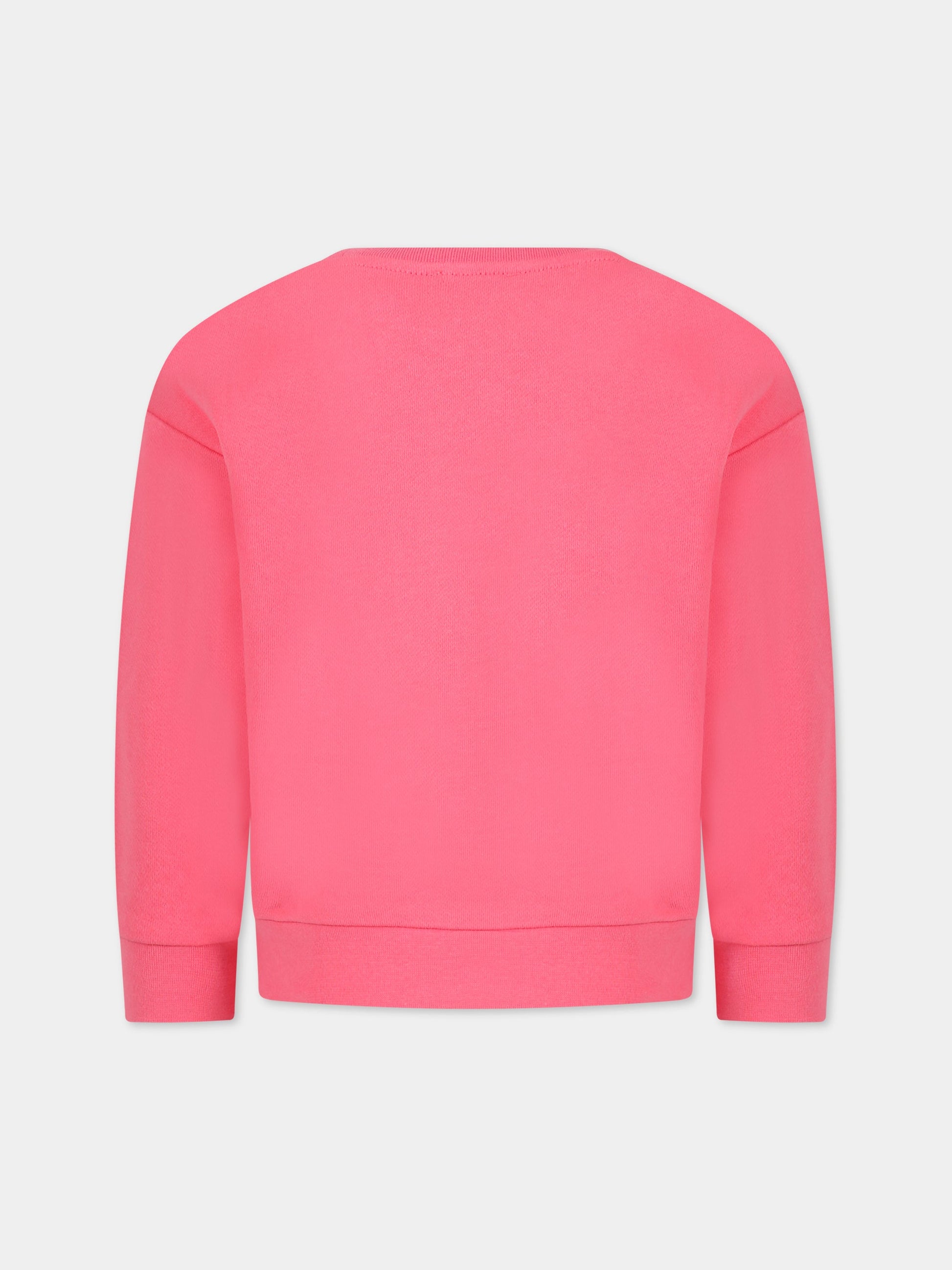 Felpa rosa per bambina con logo,Sonia Rykiel Paris,A15009 48K