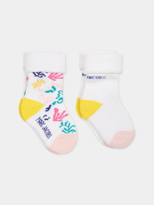 Set bianco per neonata con logo,Little Marc Jacobs,W90064 475