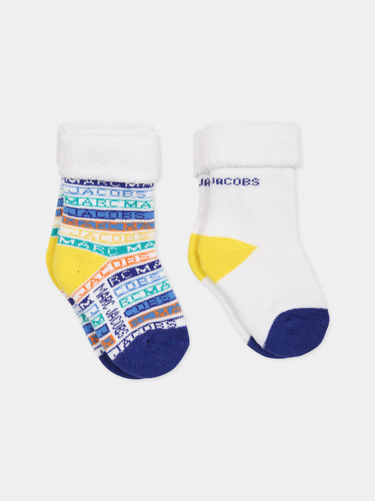 Set bianco per neonato con logo,Little Marc Jacobs,W90064 865
