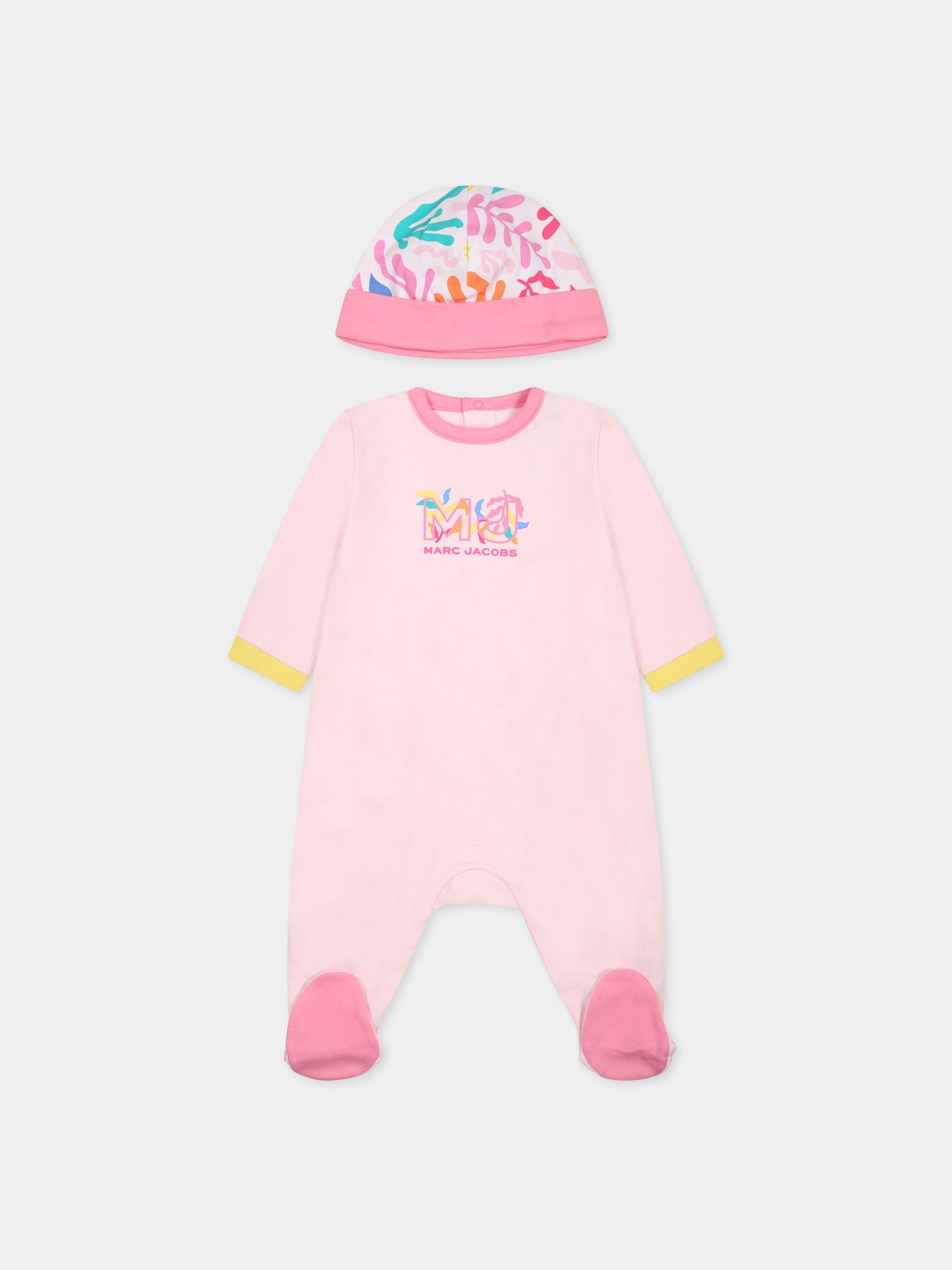 Set rosa per neonata con logo,Little Marc Jacobs,W98157 475